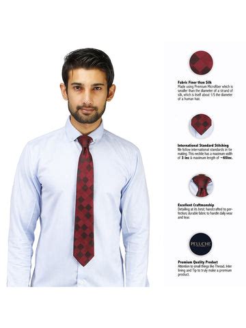 Buy Nobby Maroon Colored Microfiber Necktie for Men | Genuine Branded ...