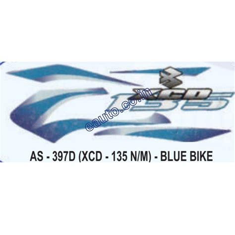 Graphics Sticker Set for Bajaj XCD 135 | New Model | Blue Vehicle | Bo