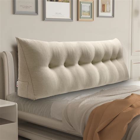 Amazon.com: WOWMAX 85% Linen 15% Cotton Blend Headboard Pillow – King ...