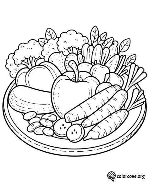 30 Free Healthy Food Coloring Pages - The Color Cove