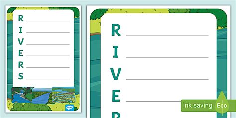 Rivers Acrostic Poem Template, Rivers Poetry (teacher made)