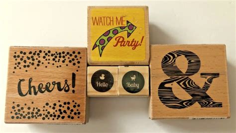 Studio G Rubber Stamp set of 4 & | Ubuy India