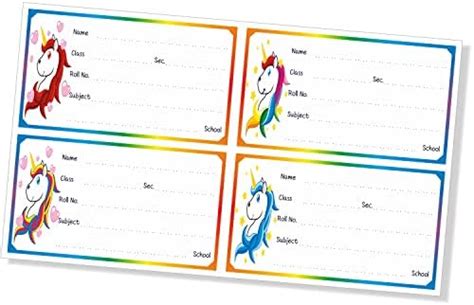 PG Creations School Copy Notebook Name Stickers for School, Kids, 90x51 ...