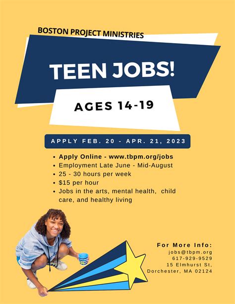 TEEN SUMMER JOBS 2023: Apply Today | The Boston Project Ministries
