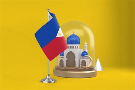 Ramadan philippines flag and mosque | Free Photo