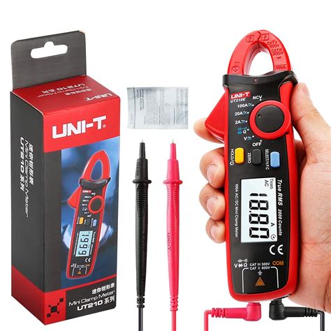 UNI-T UT210E Mini Digital Clamp Meter Handheld RMS AC/DC Resistance ...