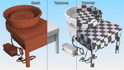 Pottery Wheels Collection 3D Model $49 - .3ds .obj .max .c4d .ma - Free3D
