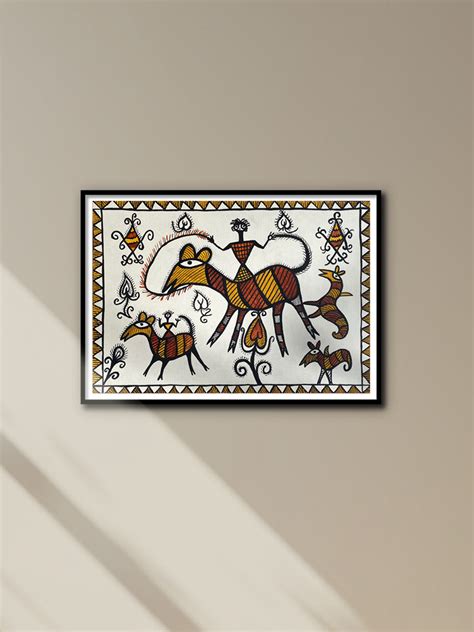 Buy Sohrai Tribal painting themes: Horses