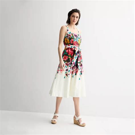 Women's Maison Tara Floral Fit & Flare Midi Dress