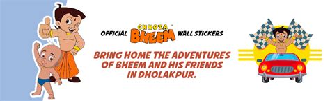 Asian Paints Nilaya - Chhota Bheem and Friends 12" x 18" Wall Decal ...