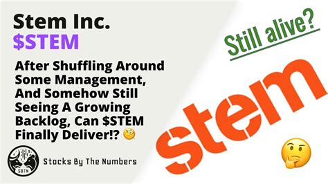 Quick Update On Stem Inc Stock ($STEM) And What I Feel We Need To See ...