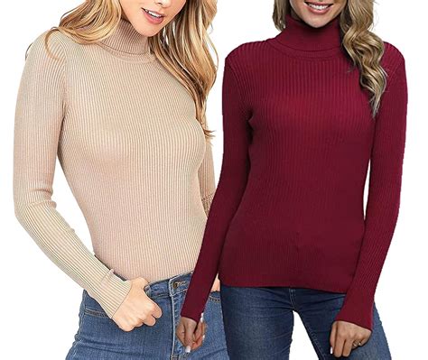 Buy Leafbird Turtle Neck Highneck Woolen Sweater for Adult Girls and ...