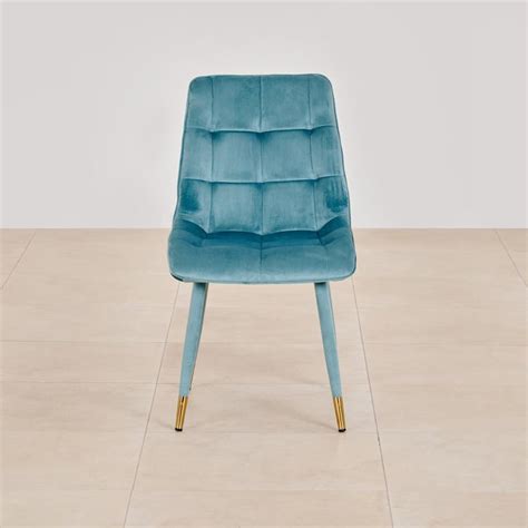 Buy Bianca Glass Top 6-Seater Dining Set with Chairs - White and Blue ...