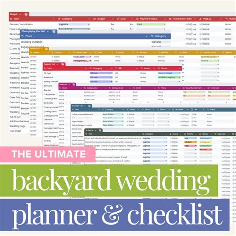 Backyard Wedding Checklist 的图像结果
