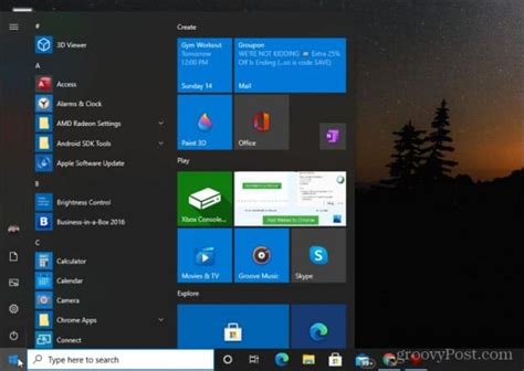Image result for Windows Start Menu Control Panel