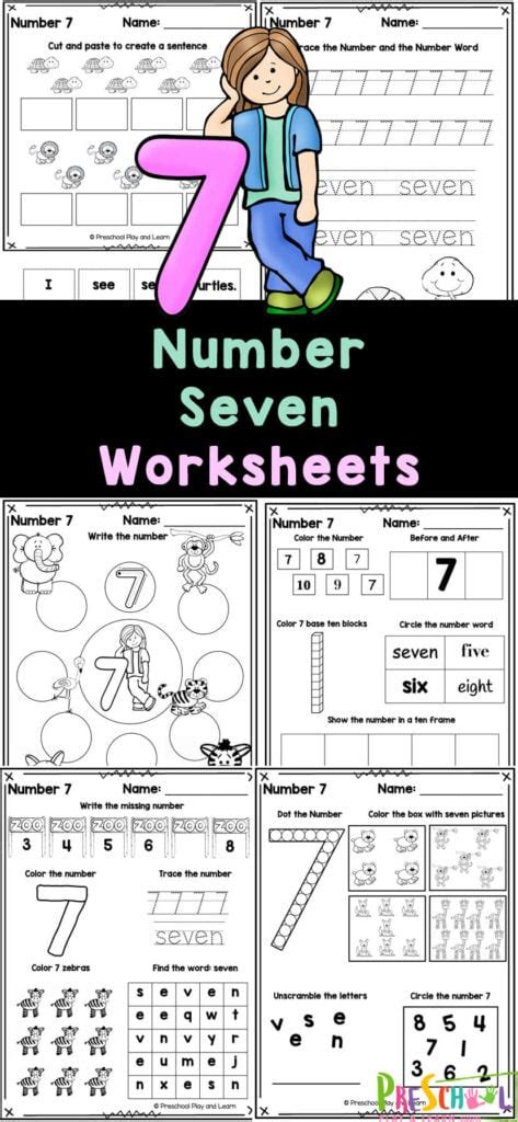 Image result for Print 7 Worksheet
