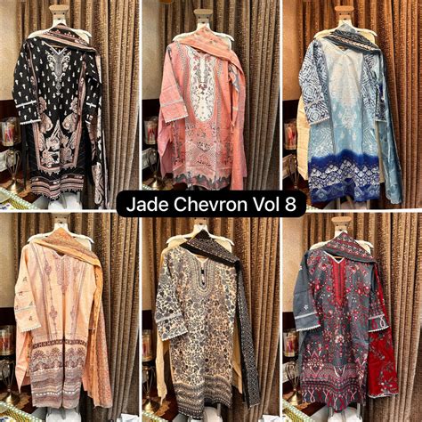 Chevron Heavy Cotton Vol 8 Jade Lawn Karachi Readymade Suits Wholesale ...