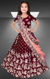 SHRESVA Girls Lehenga Choli Ethnic Wear Embroidered Lehenga, Choli and ...
