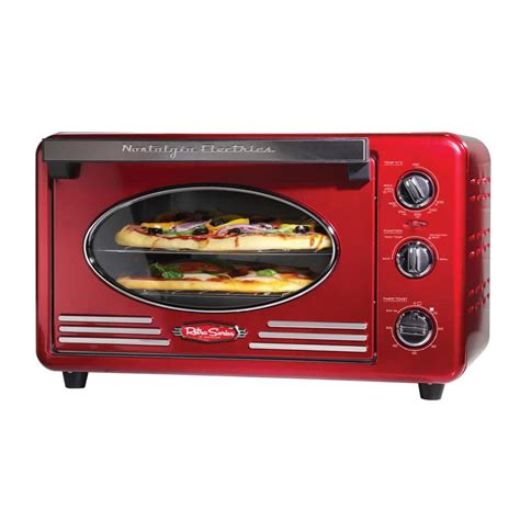 Buy Retro Series 12-Slice Red Convection Toaster Oven with Built-in ...