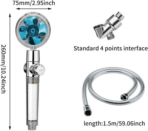Buy High Pressure Shower Heads with Handheld, Propeller Driven Turbo ...