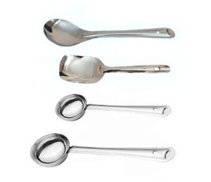 ESS KAY Pack of four high quality stainless steel serving spoons multi ...