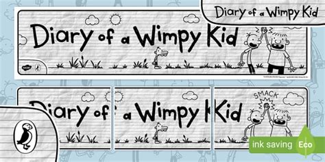 FREE! - Diary of a Wimpy Kid: Display Banner (teacher made)