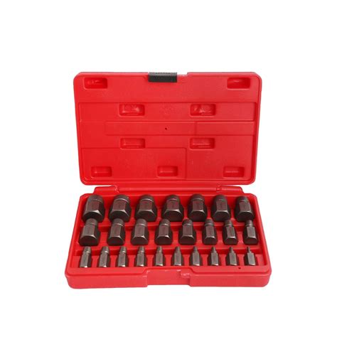 25Pcs Multi-Spline Screw Extractor Set Hex Head Bit Socket Wrench Bolt ...