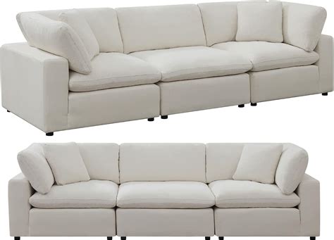 Buy ASY Cloud Down Modular Sectional Sofa 121' L-Shaped Reversible ...