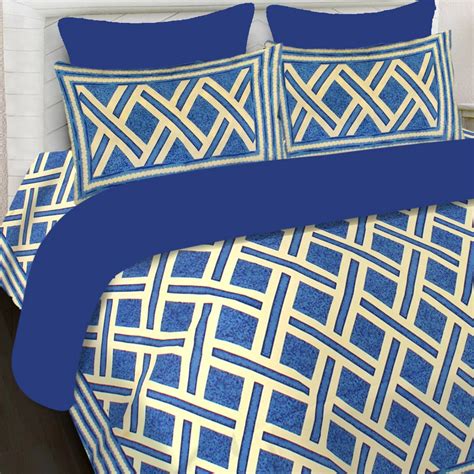 SheetKart 144 TC Cotton Floral Jaipuri Printed Double Bedsheet with 2 ...