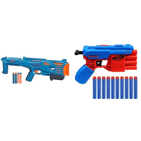 Nerf Elite 2.0 Tetrad QS-4 Blaster, 4 Nerf Elite Darts, 4-Barrel ...