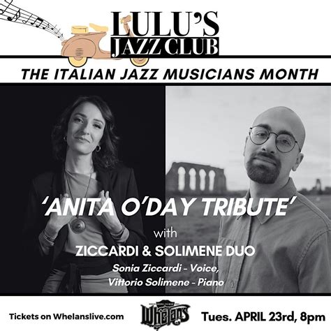 Lulus Jazz Club presents ANITA ODAY TRIBUTE with Ziccardi&Solimene DUO ...