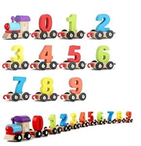 Buy HIGH TRUSTED® Wooden Color Train, Learning Toy Numbers Educational ...