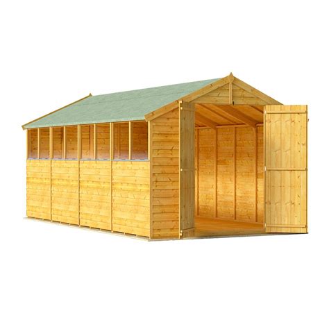 Buy BillyOh 16x8 Keeper Overlap Wooden Garden Storage Shed Windowed ...