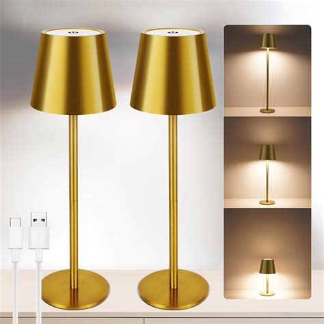 VARICART Gold Cordless Table Lamp PJMGD Instruction Manual