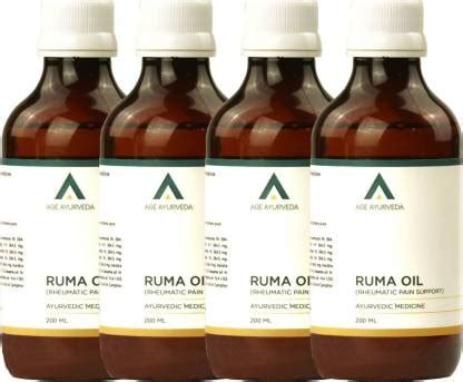 age ayurveda Ruma Oil ; Ayurvedic Pain Relief Oil for Rheumatic pain ...