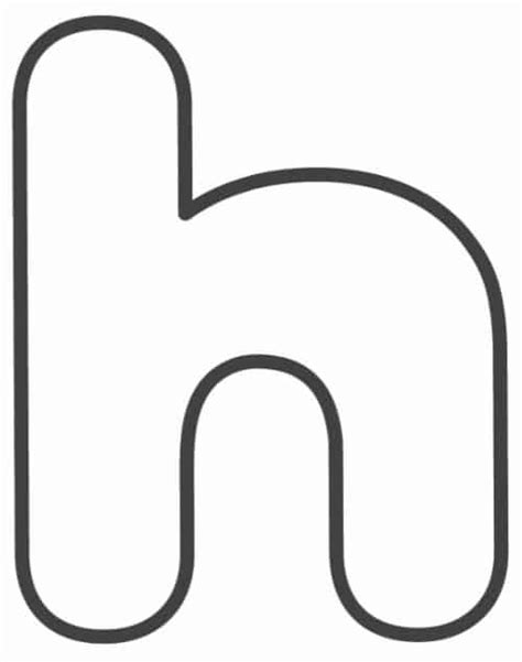 Free Printable Bubble Letters: Lowercase H