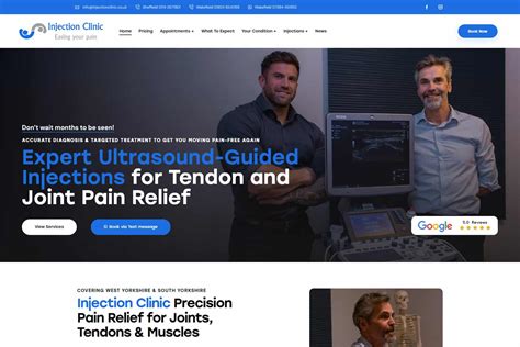 Injection Clinic website redesign & SEO | Medical website redesign