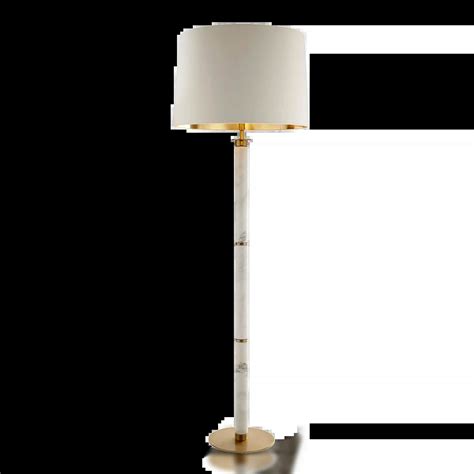 Donal marble and brass pillar floor lamp- Astley