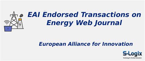 EAI Endorsed Transactions on Energy Web Journal Impact Factor | S-Logix