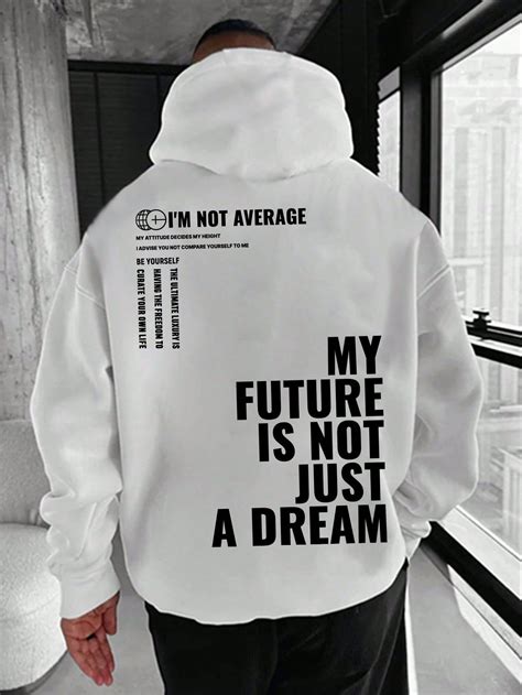 Manfinity Hypemode Men's Oversized Hoodie With Printed Slogan | Minimal ...