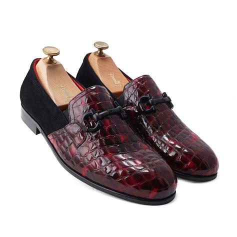 Buy Croco ITALIAN metal HORSEBIT SLIP ON Leather Shoes for Men -FLAT 20 ...