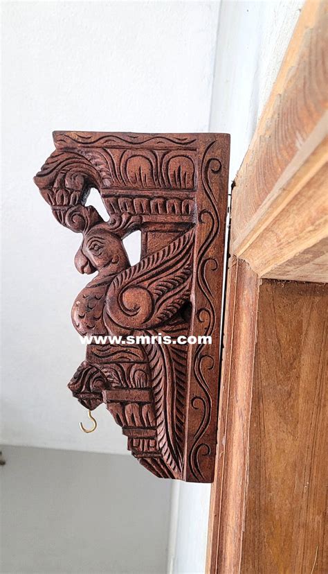 Parrot Fly Bodhil Wood Carving Wall Bracket / Corbel Maghony Wood Trad ...