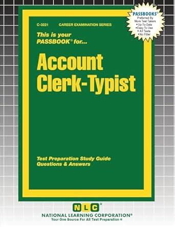 Account Clerk-Typist : Passbooks: Amazon.in: Books