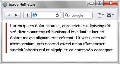 Image result for Left Border without Box in HTML