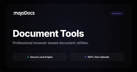 Documents — Free Online Tools | MojoDocs™ | MojoDocs