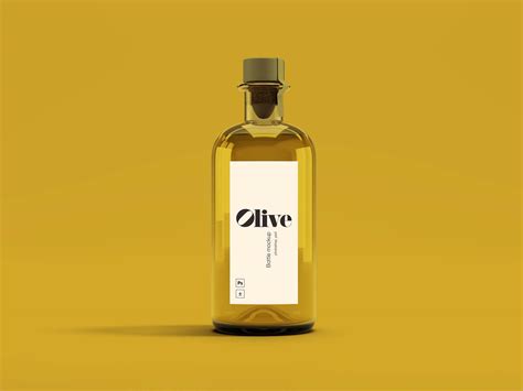 Free Olive Oil Bottle Mockup (PSD)