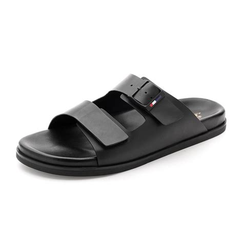 Buy U.S. POLO ASSN. Men Kepa Black Flat Sandals Online