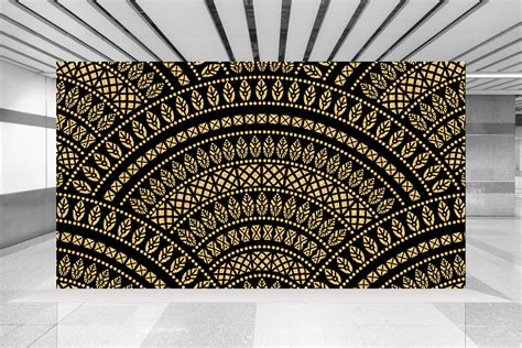 Black Golden Mandala Art Pattern Wallpaper – Myindianthings