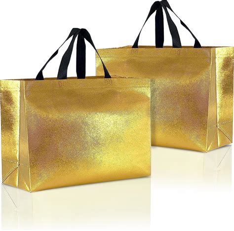 Drapme Large Size Pack of 10 Pcs Matt Metallic Laminated Non-Woven ...