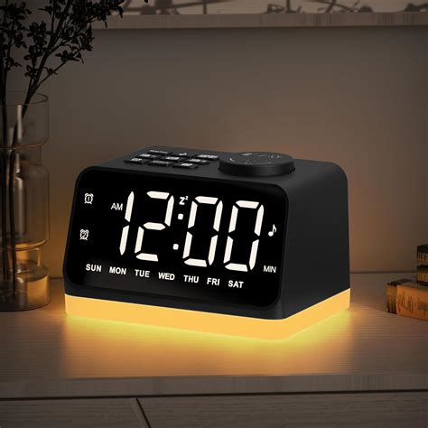 Amazon.com: JALL Digital Alarm Clock with FM Radio for Bedroom, 8 ...
